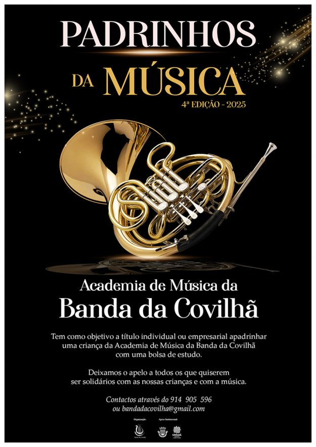 4ª Edição dos Padrinhos da Música: O Apoio à Formação Musical das Crianças Volta à Banda da Covilhã!
