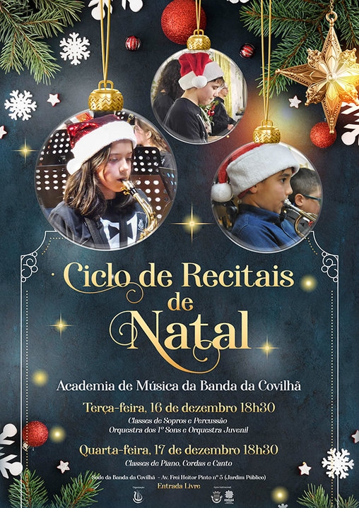 Academia de Música da Banda da Covilhã | Ciclo de Recitais de Natal 