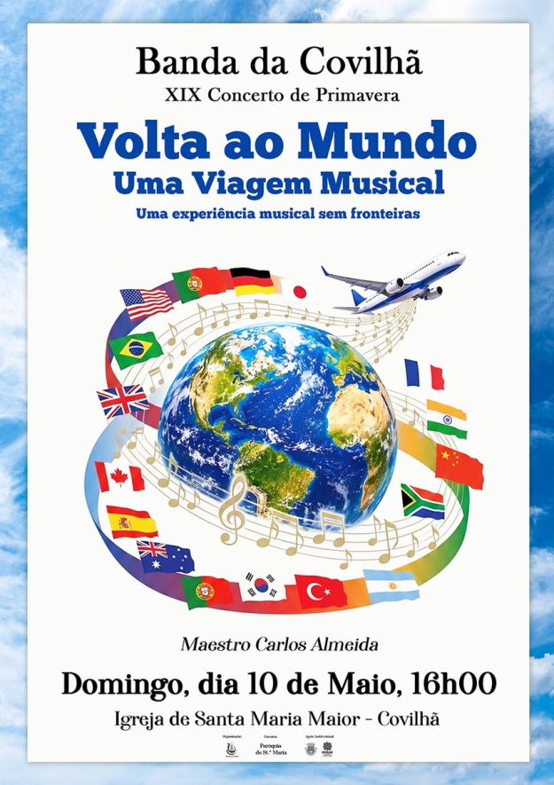 🌍 XIX Concerto de Primavera da Banda da Covilh&atilde; - "Volta ao Mundo - Uma Viagem Musical" 