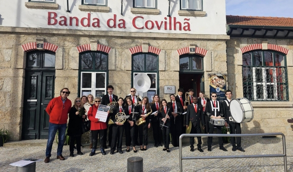 Grupo de músicos da Banda da Covilhã - encerramento das Janeiras