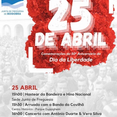 Comemorações 50º aniversário do 25 de abril - Banda da Covilhã na Boidobra