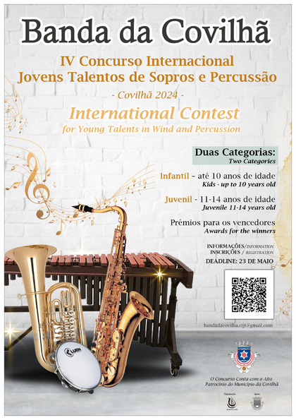 Banda da Covilhã lança 4ª edição do Concurso Internacional de Jovens Talentos
