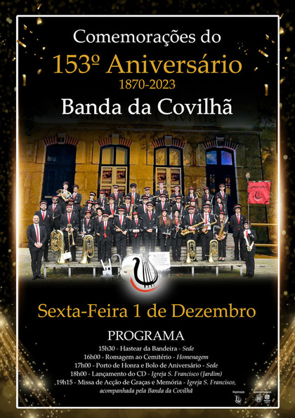 Banda da Covilhã celebra 153º aniversário com lançamento do seu 1º CD 